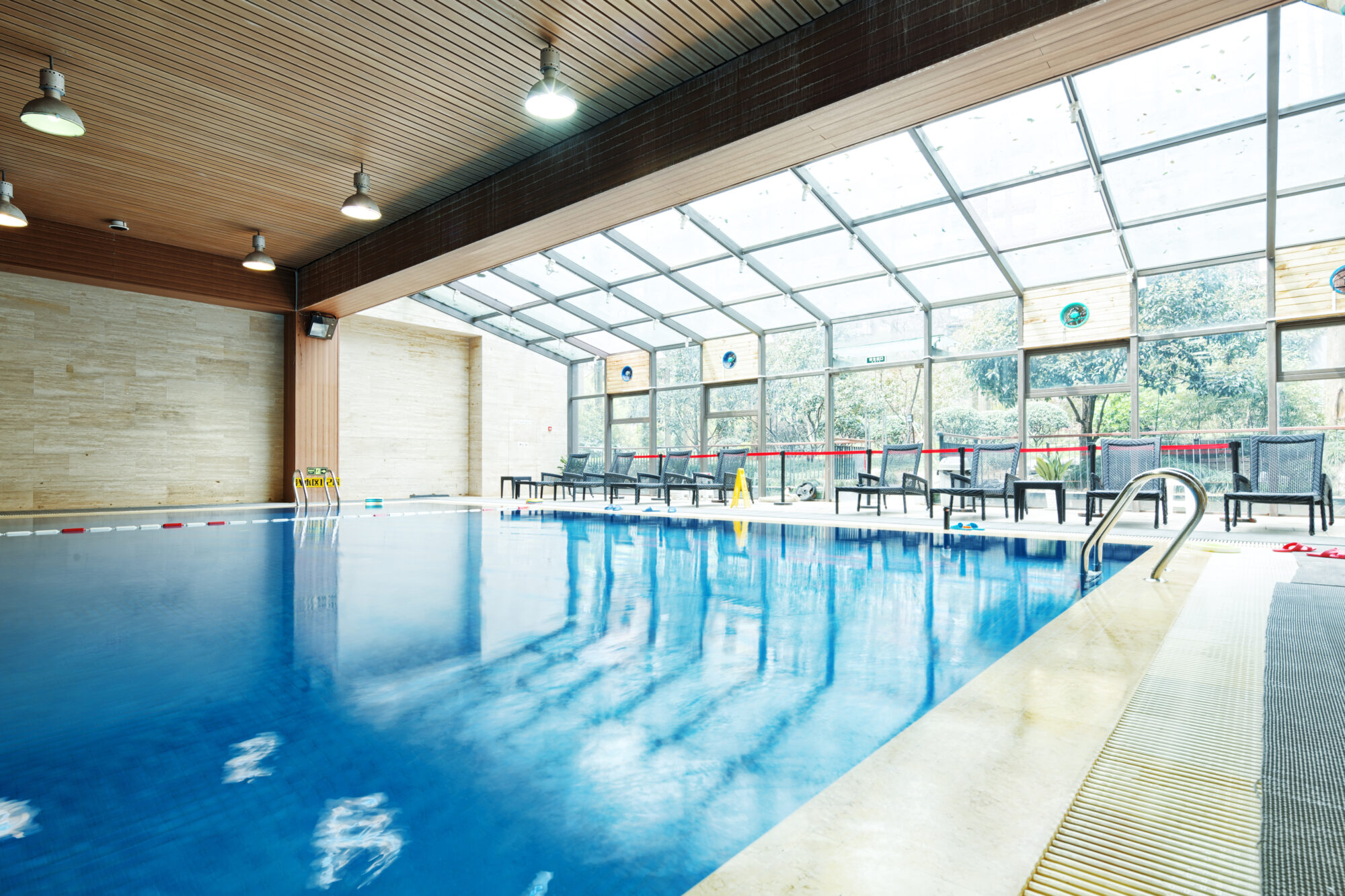Clean external glass at a leisure centre supporting leisure centre cleaning standards