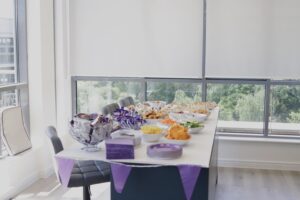 Mauve for Grove buffet lunch in the office