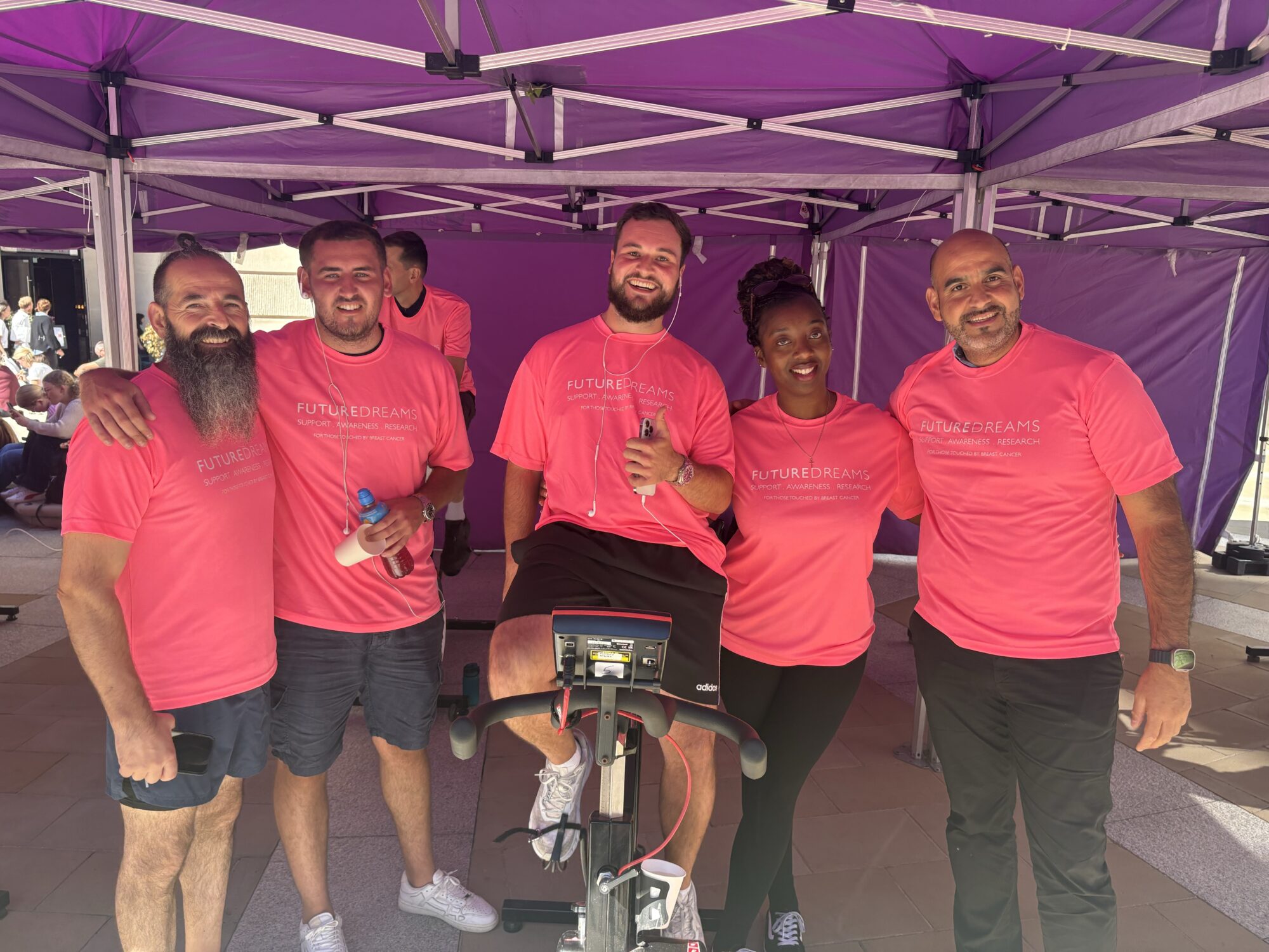 Team DOC cycling at Tour de Pat 2026 in Paternoster Square
